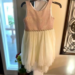 Beautiful pink and gold chiffon dress.